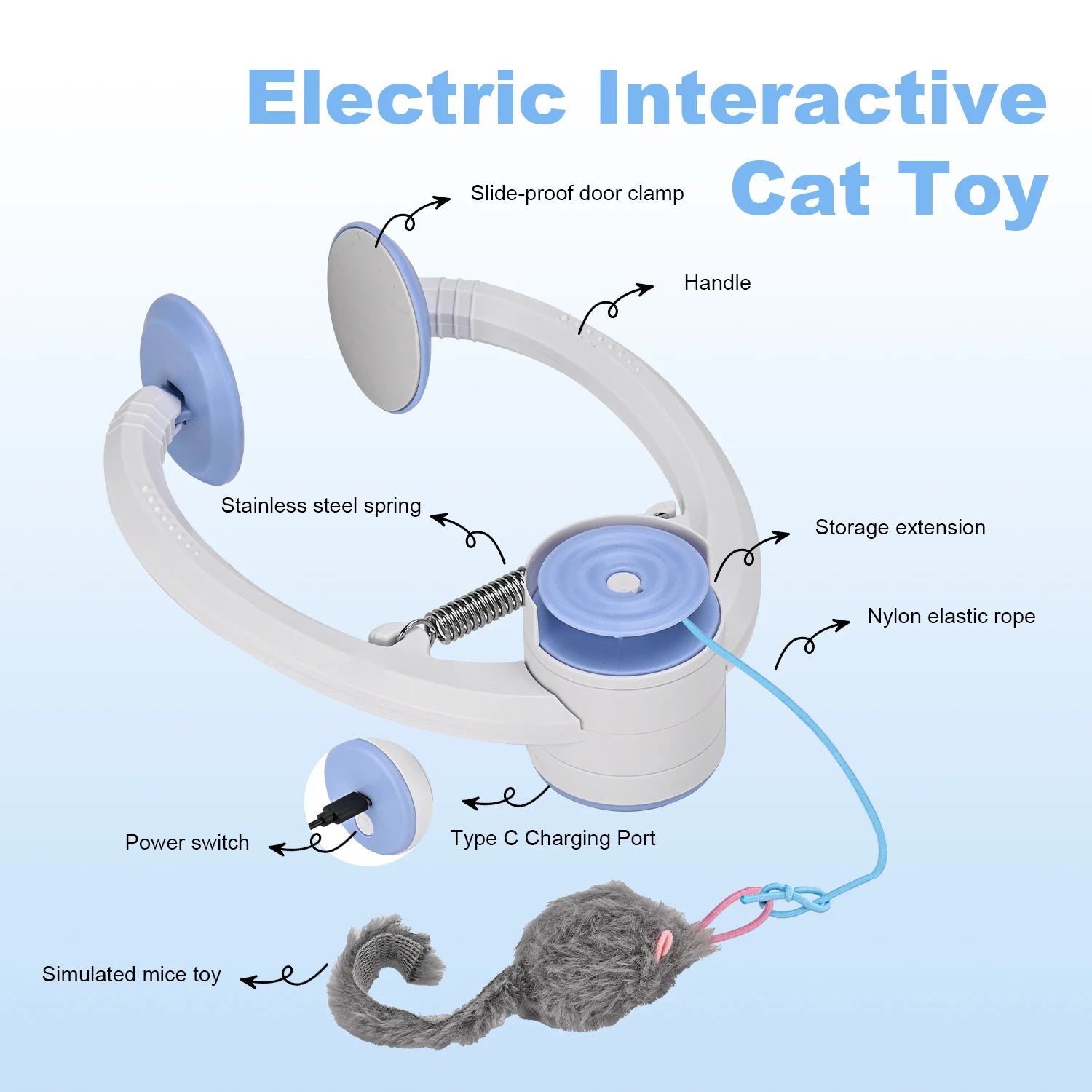Interactive Cat/Kitten Toys, Electric Door Hanging Cat Toy
