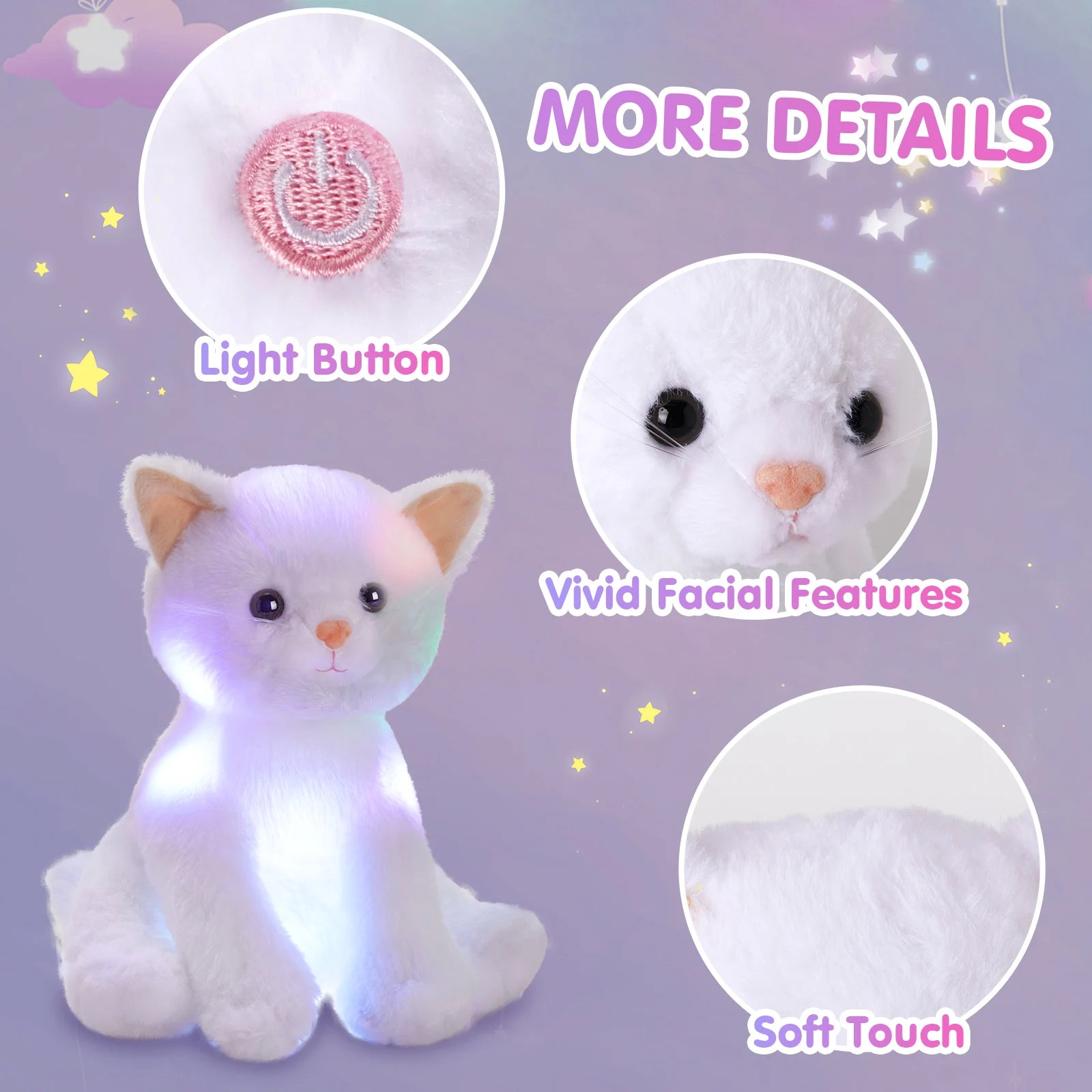 Glowing Musical White Cat Toy For Kids