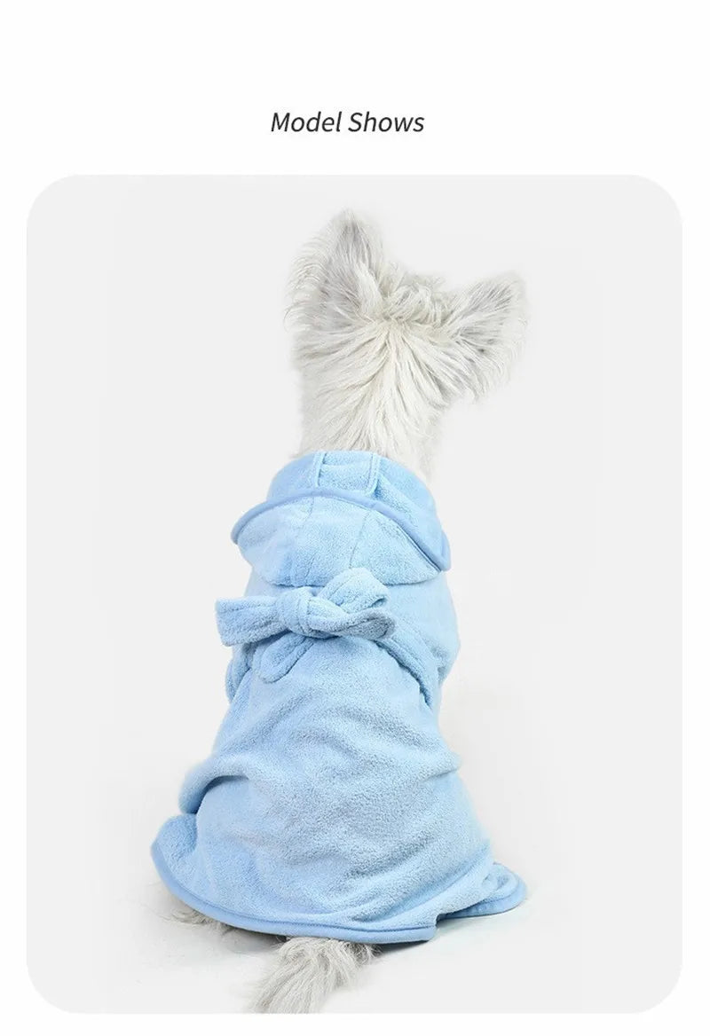 Pet Dog Towels/Bathrobes With Cap