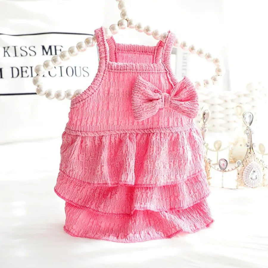 Small Dog Clothes with Ruffles & Bow