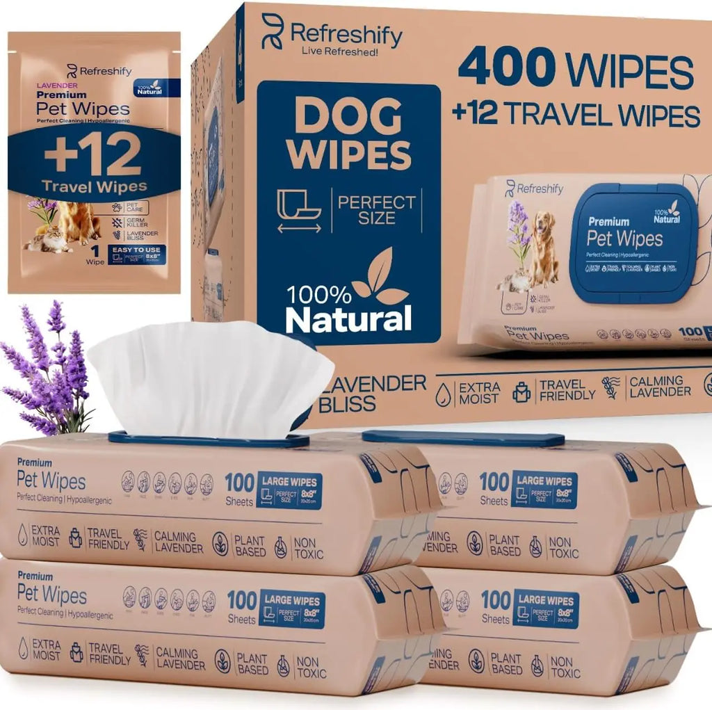 Lavender Pet Wipes for Paws and Butt