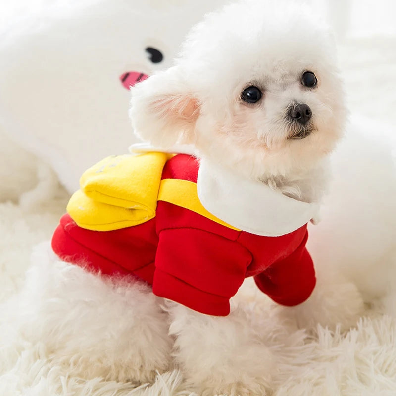 Winter Dog Clothes, Cute Cartoon Warm Hoodie