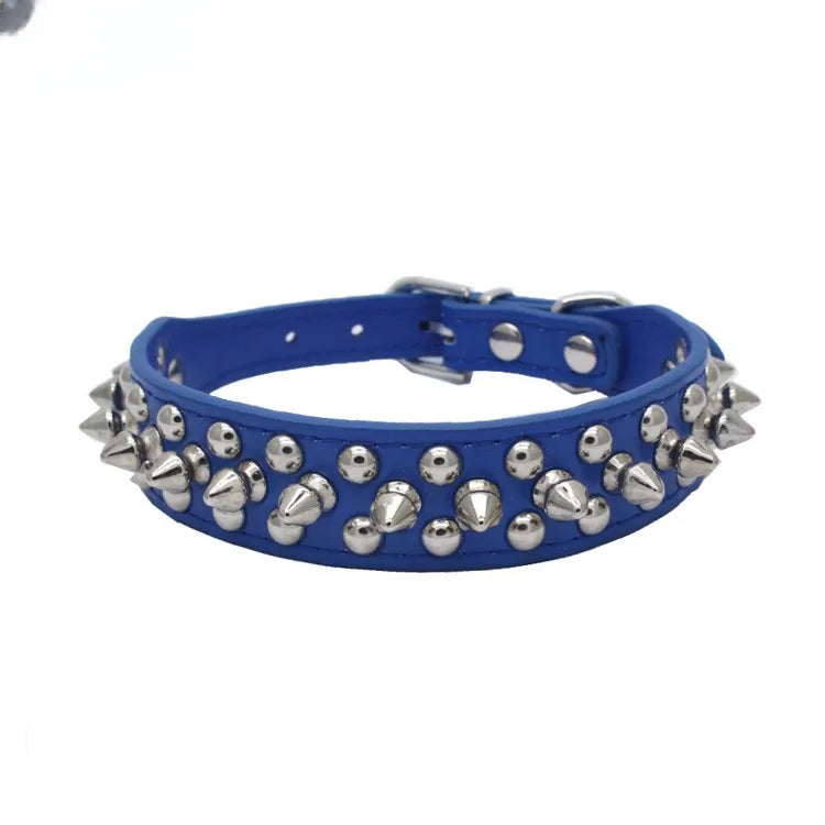 Adjustable Leather Dog Collar For Small Pets