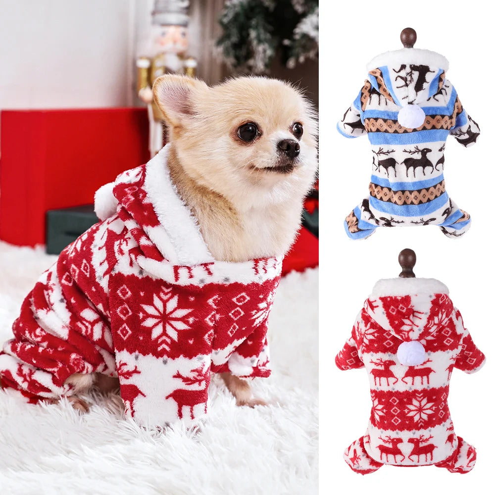 Warm Christmas Dog/Cat Pajamas