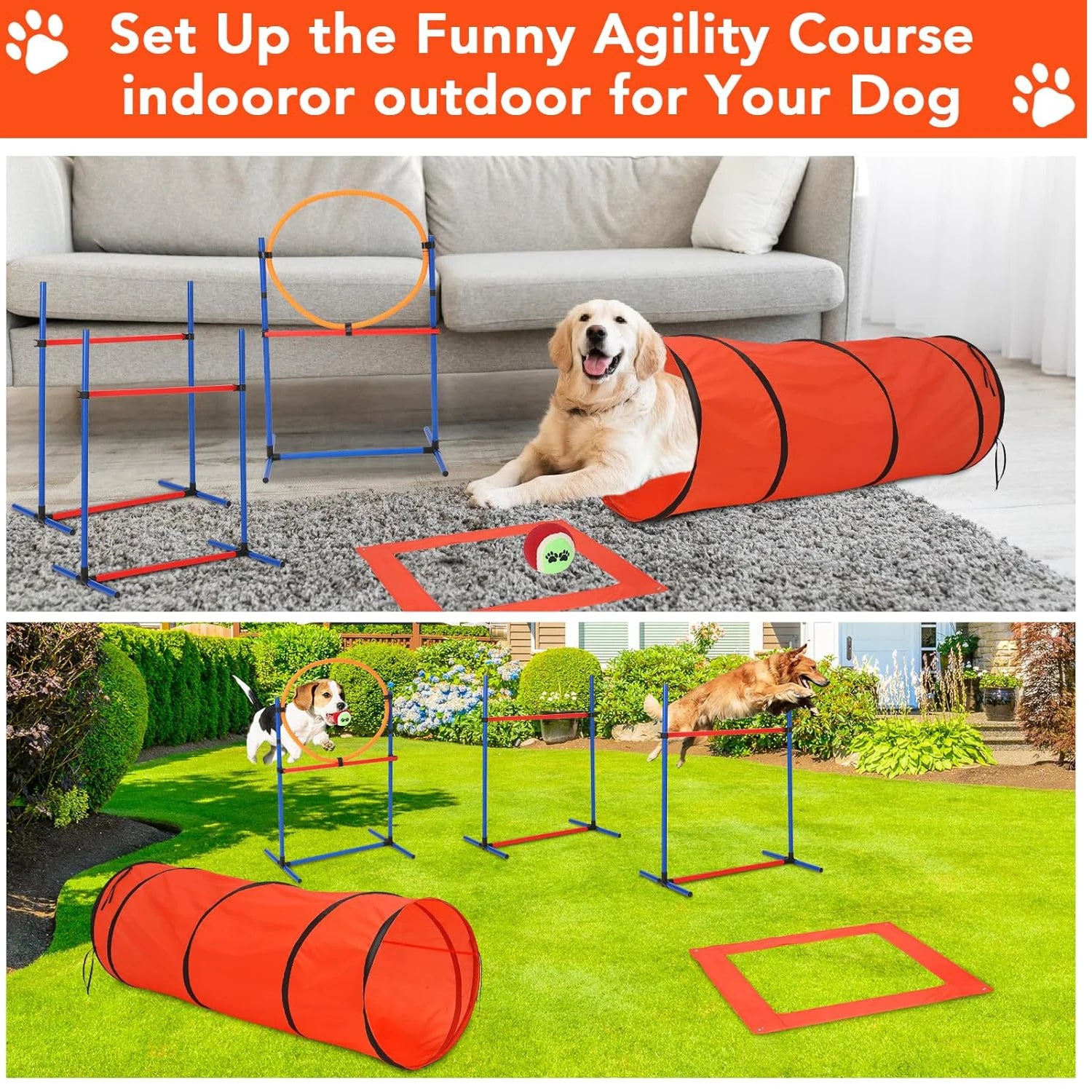 87 Pcs Dog Agile Training Equipment Set