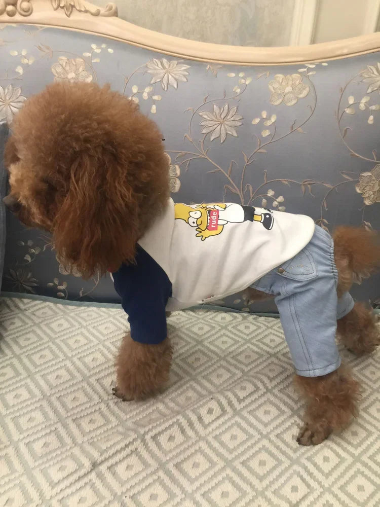 2024 New Denim Pet Dog Overalls