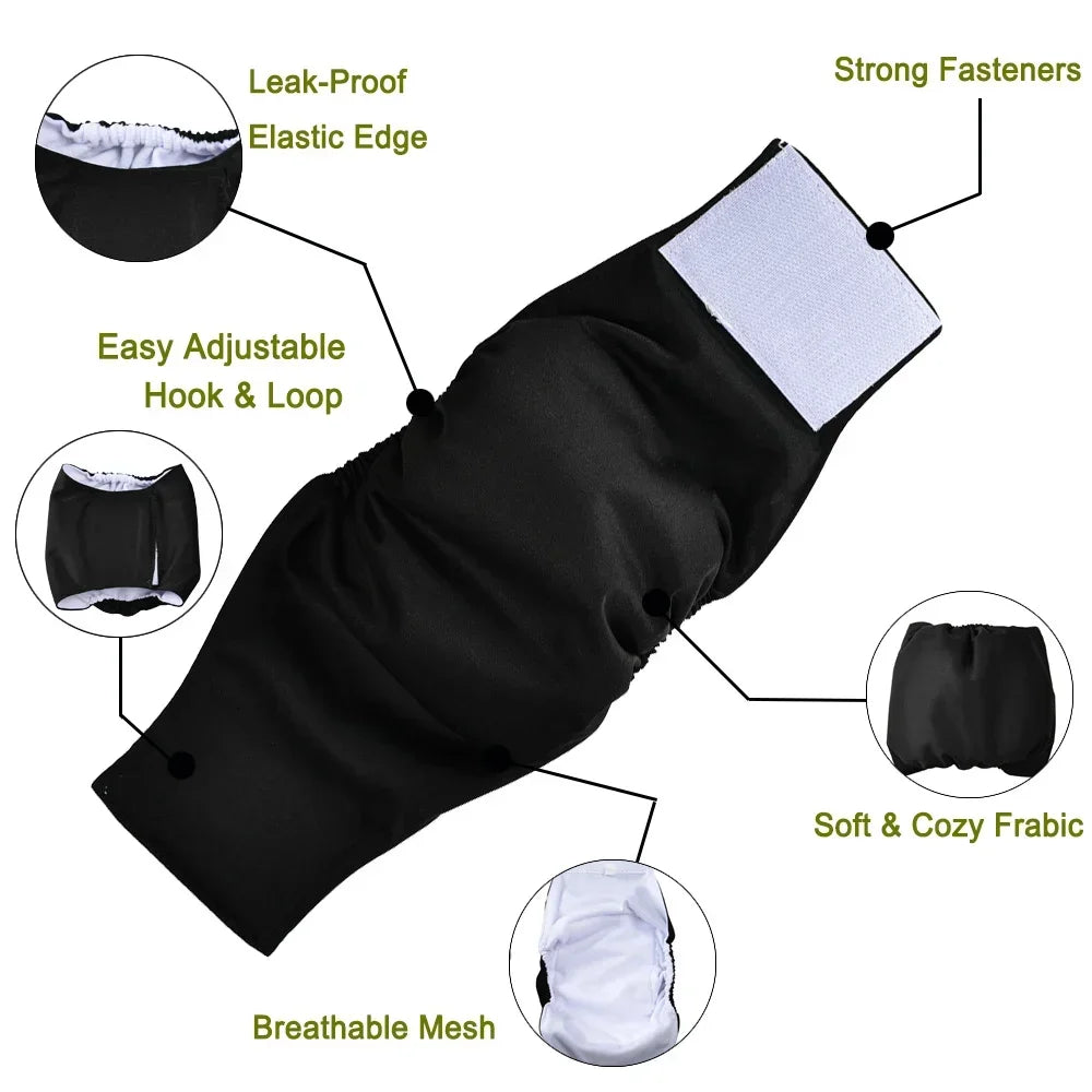 Reusable and Adjustable Pet Leakproof Diapers