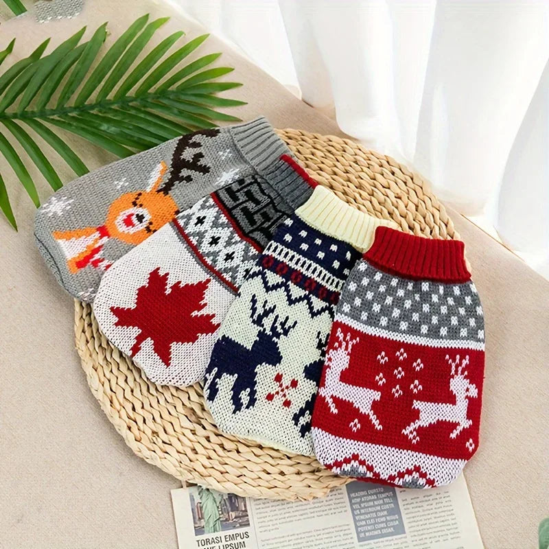 Christmas Style Wool Sweater for Dogs/Cats