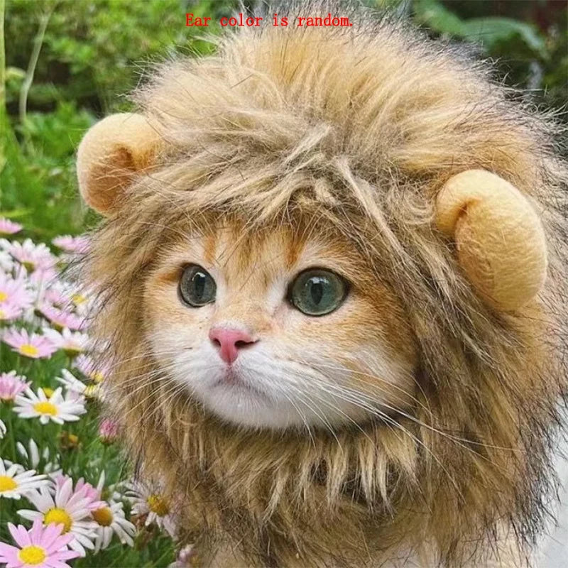 Cat Hairpiece Humorous Lion Mane Headgear