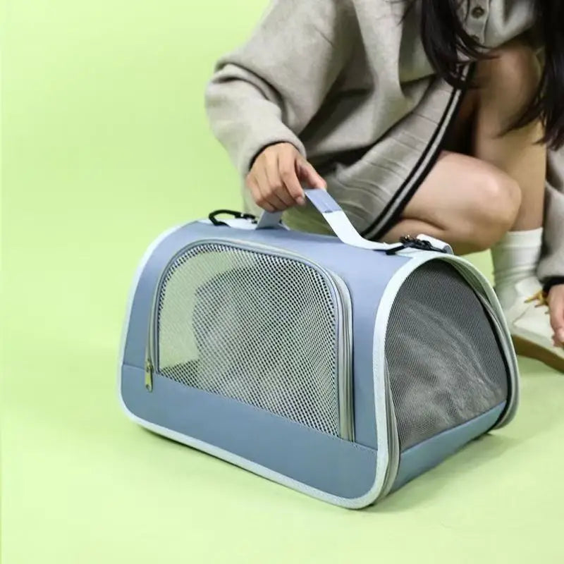 Pet Outing Portable Cat/ Dogs Handbag Summer Breathable Carrier Travel Puppy/ Kitten Single Shoulder Bag Pet Carrying Bag Supplie