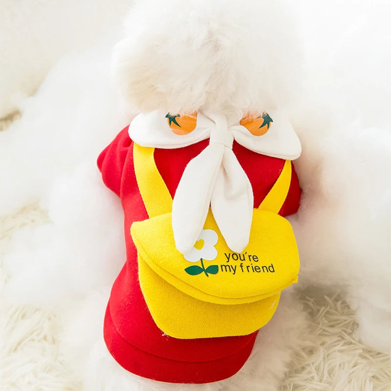 Winter Dog Clothes, Cute Cartoon Warm Hoodie