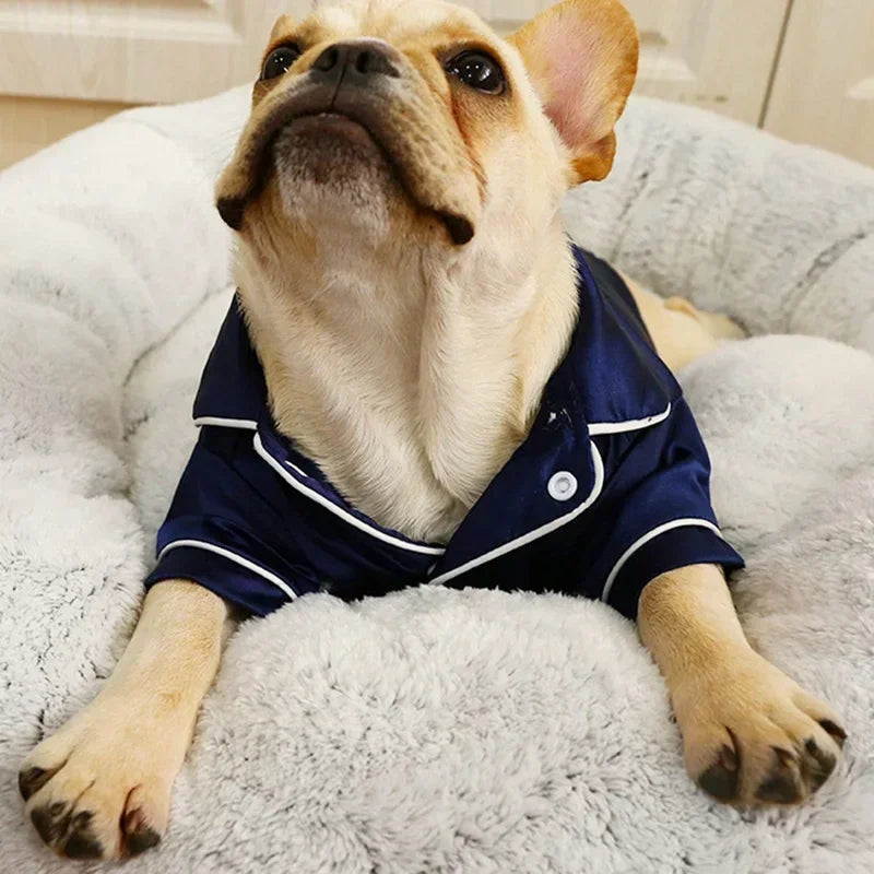 Dog/Cat Soft Silk French Bulldog Pajamas