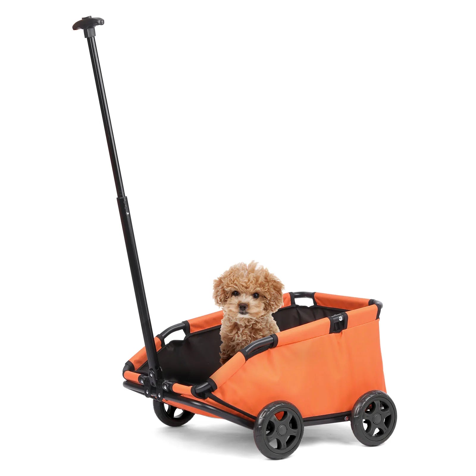 Small Pet Cart 4 Wheels, Lightweight Folding Dog/Cat Stroller