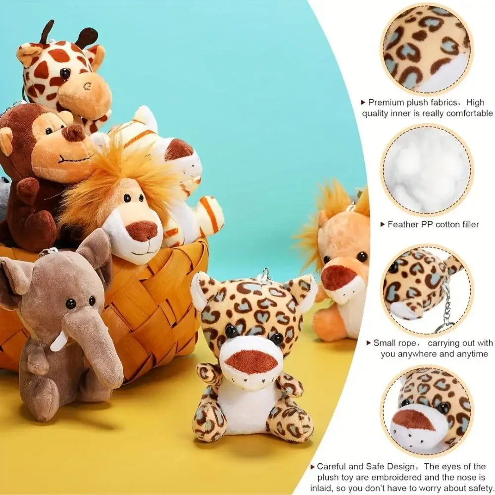 6 Pieces Mini Stuffed Forest Animals`