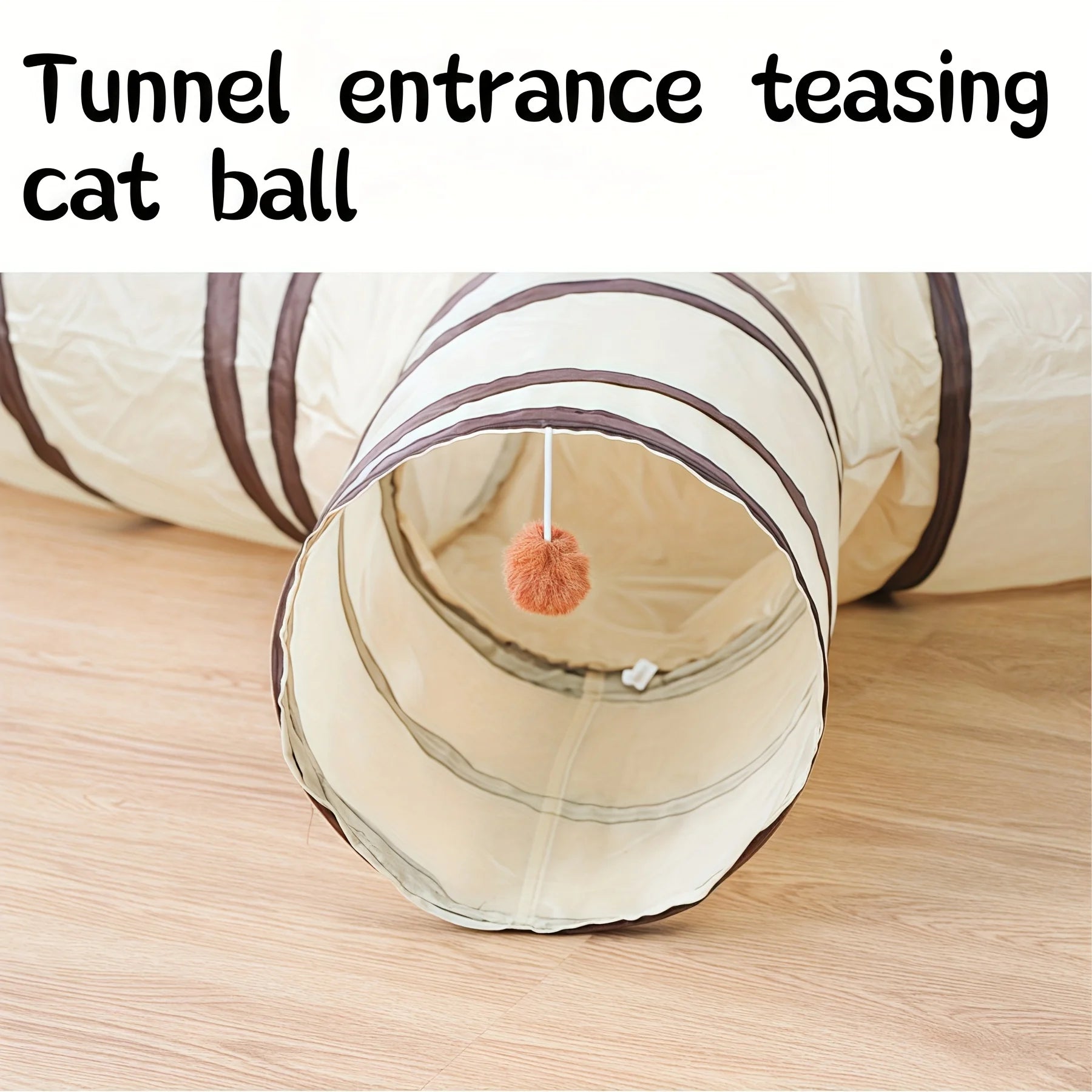 Foldable Easy-To-Store All-In-One Cat Play Tunnel
