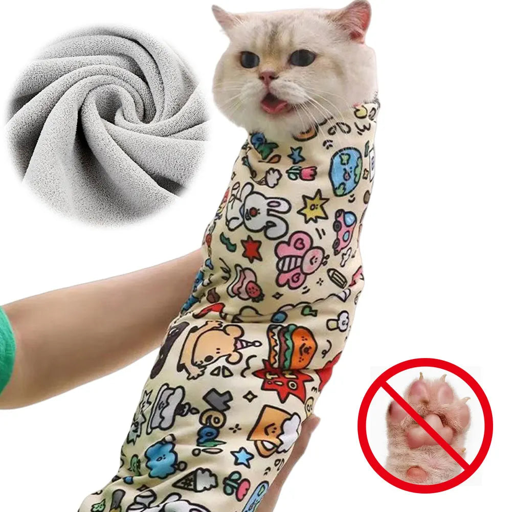 Self-Adherent Cat Grooming Wrap