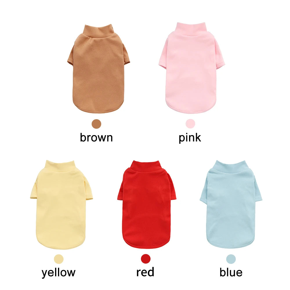 Autumn and Winter Pet Solid Color Warm Hoodie