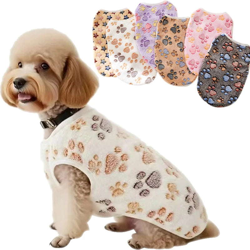 Soft Puppy Vest, Cute Paw Print