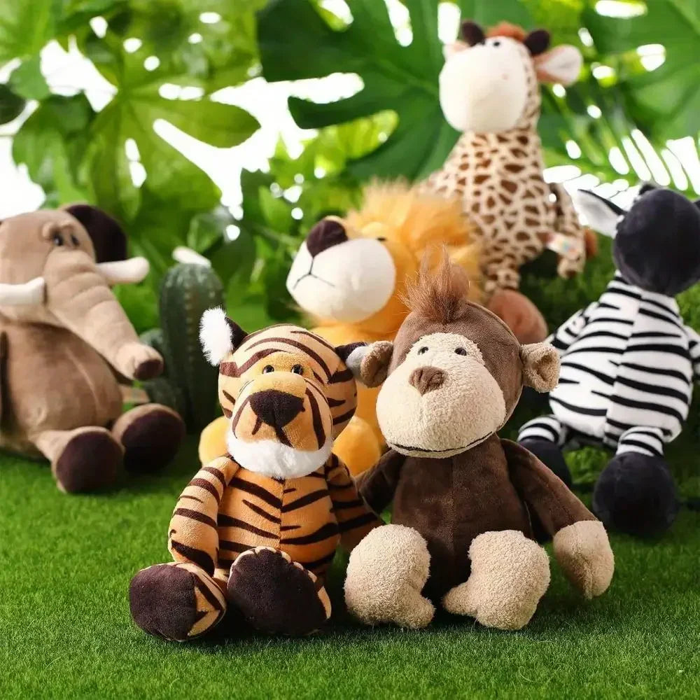 12 Pieces Safari Stuffed Animal Toys