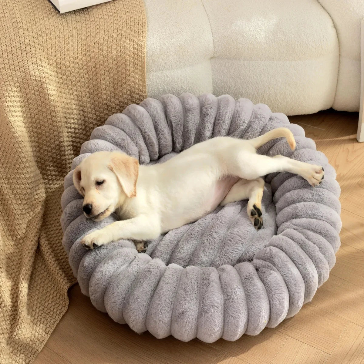 40-70cm Round Bed for Dogs, Super Soft,  Winter Warm Sleeping