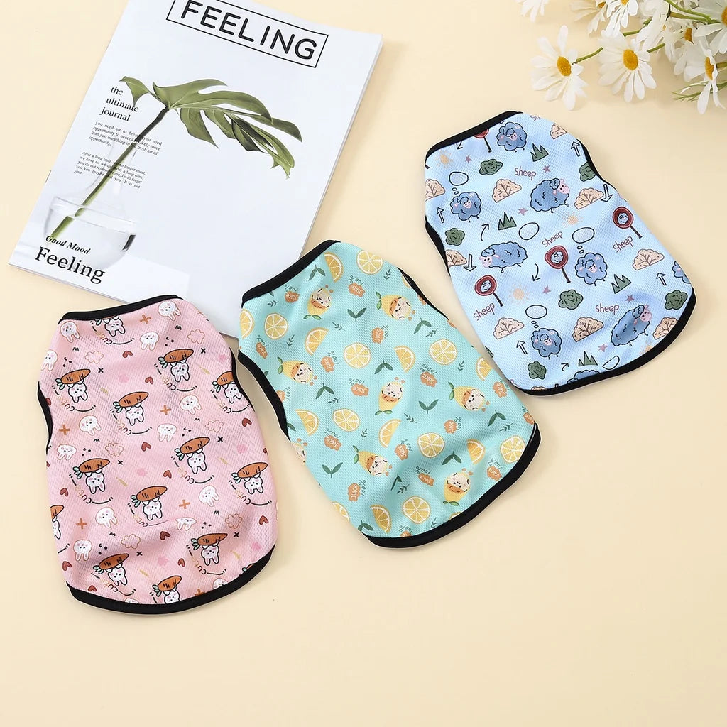 Cute Breathable Cartoon Pet Costume Print