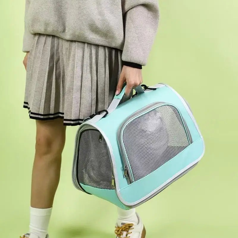 Pet Outing Portable Cat/ Dogs Handbag Summer Breathable Carrier Travel Puppy/ Kitten Single Shoulder Bag Pet Carrying Bag Supplie