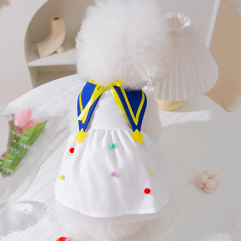 Dog/Cat Princess Dress, Cute Mesh Dress