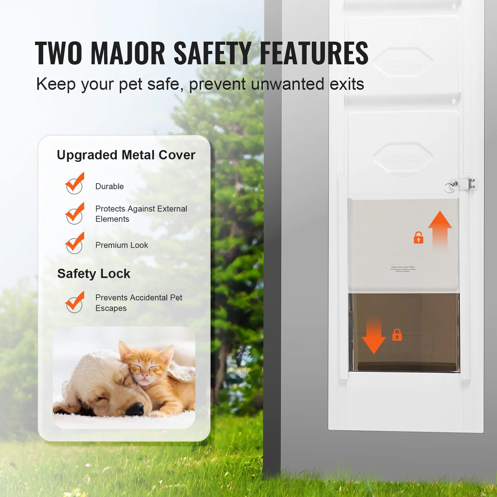 Dog Door Sliding Glass Door, Adjustable Heights
