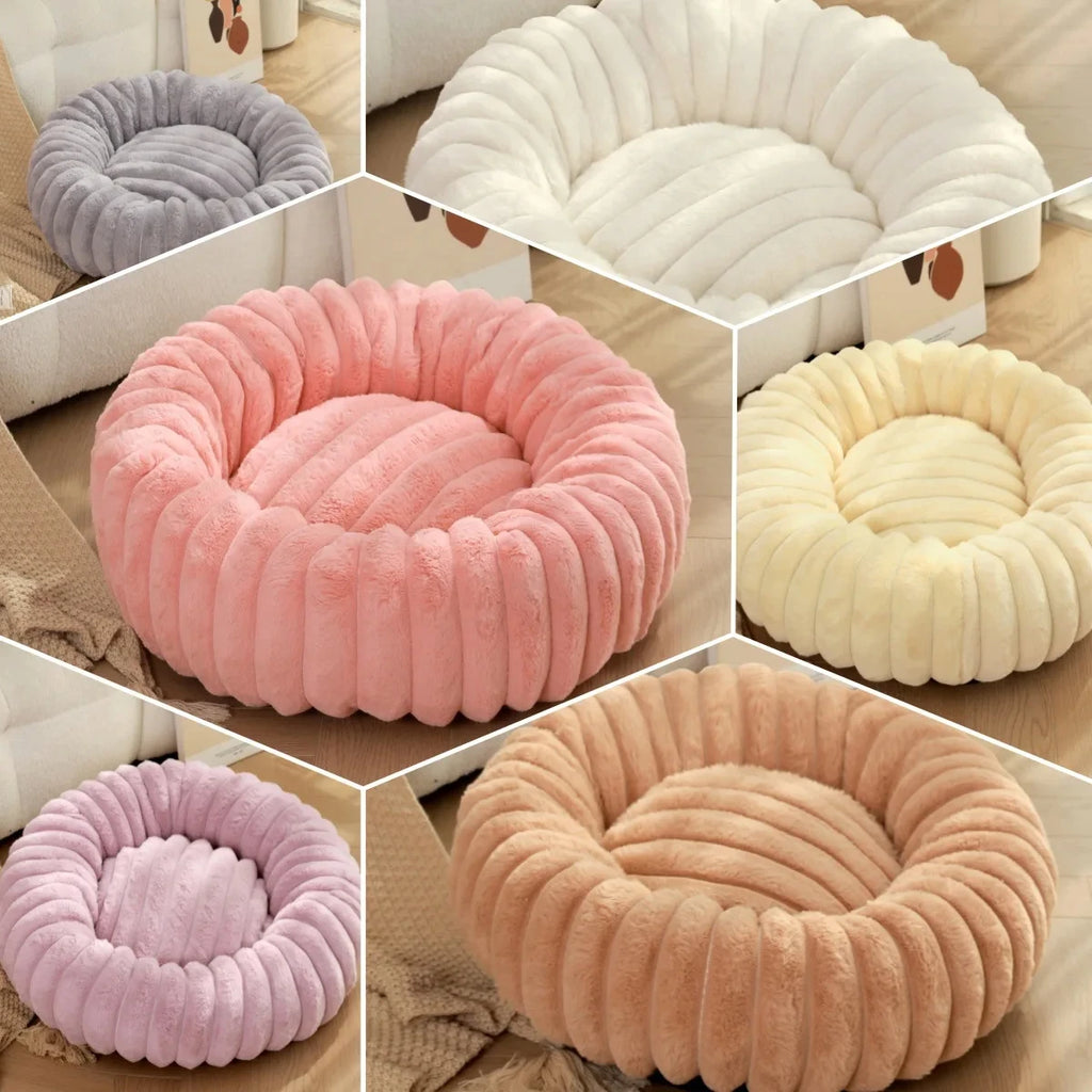 40-70cm Round Bed for Dogs, Super Soft,  Winter Warm Sleeping
