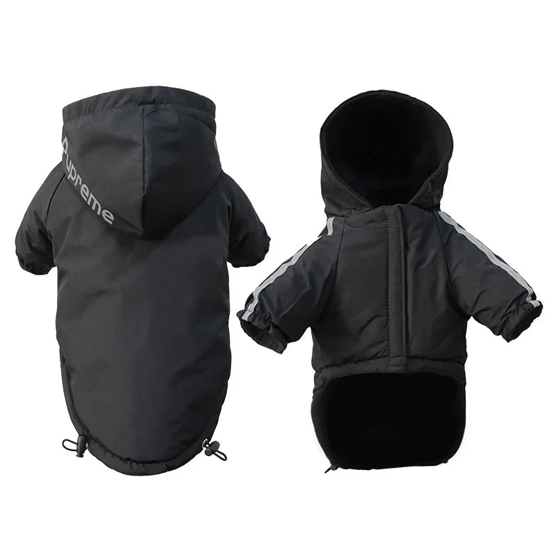 Pet Dog/Cat Winter Waterproof Warm Coat, Cotton Hooded Jacket  Small Dogs/Cat Reflective Clothes