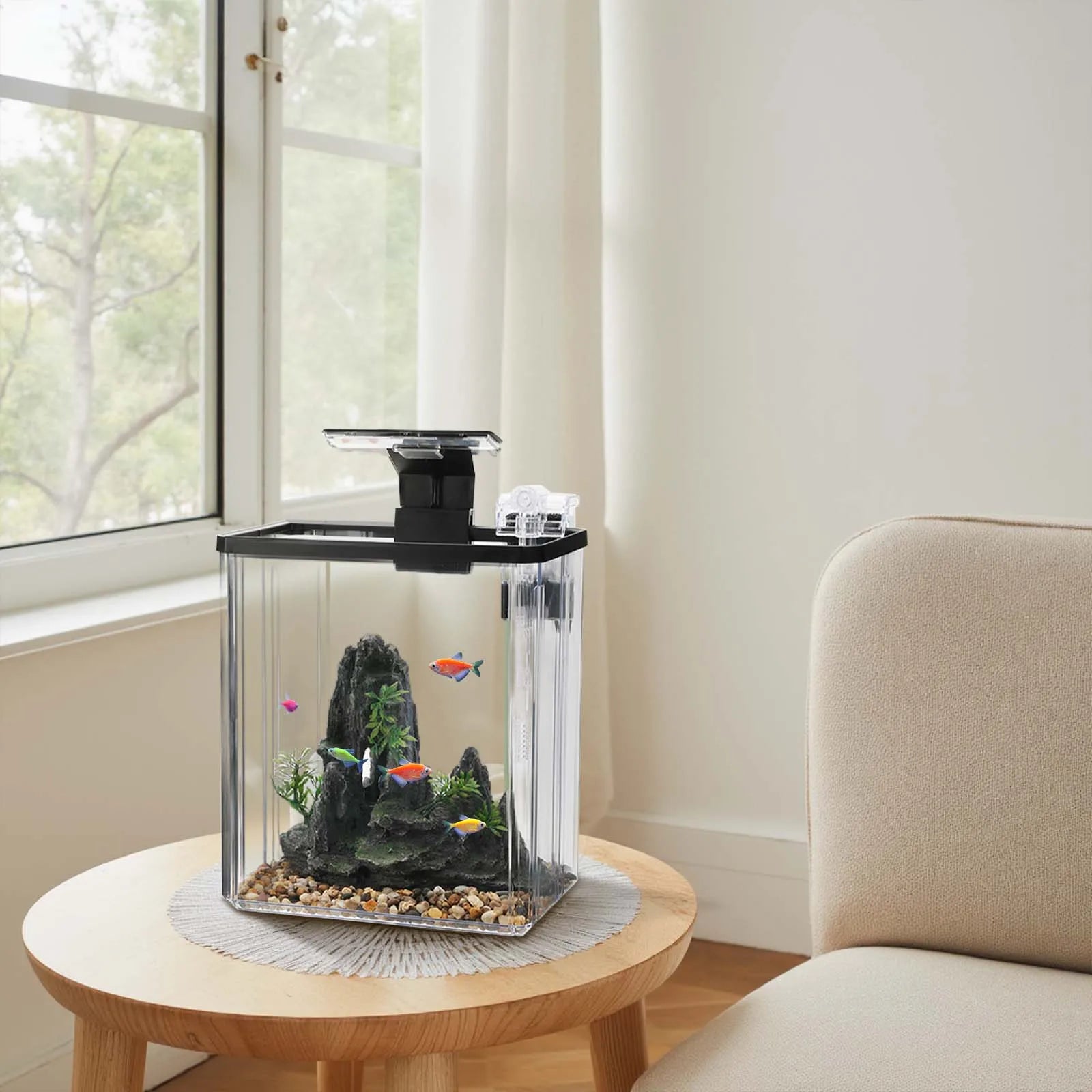 Mini Fish Tank  Starter Kit,  Filter Oxygen