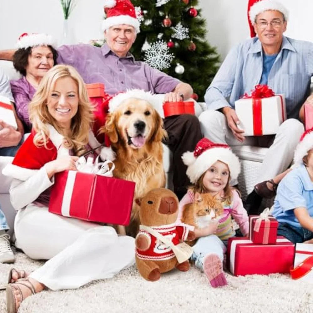 Capybara Plush Stuffed Animal w/ Clothes & Bag
