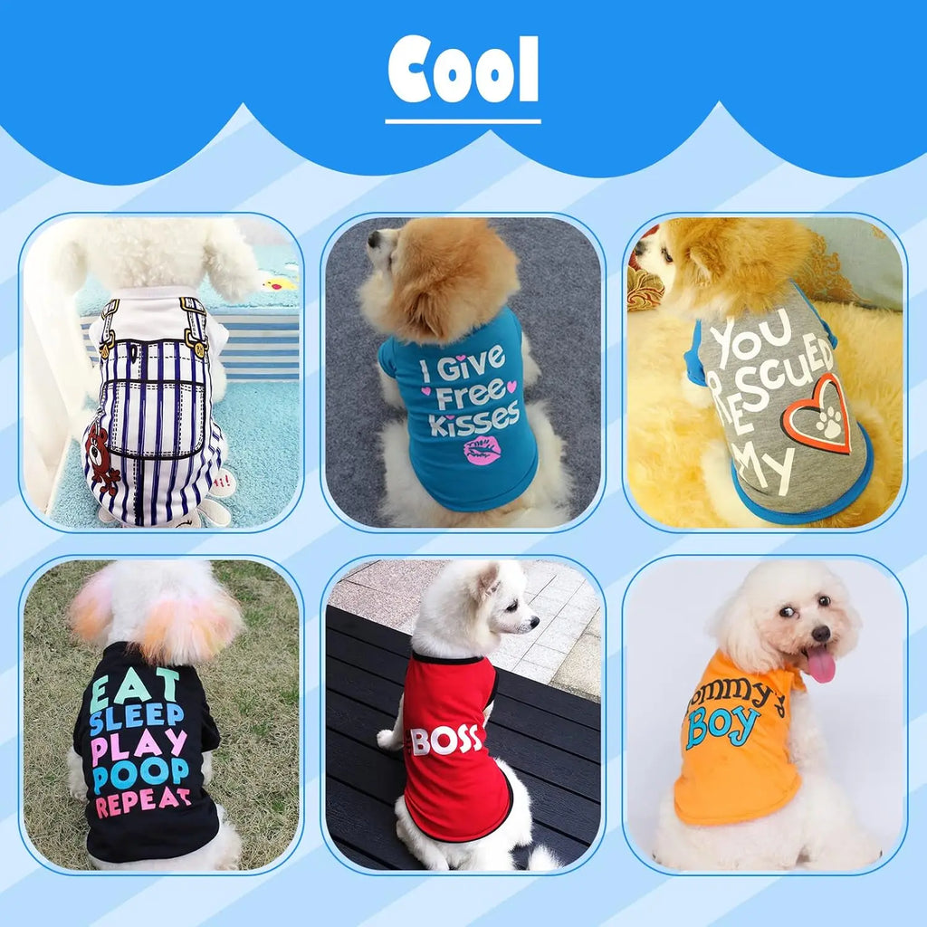 6 Pack Dog Clothes for Small Dogs