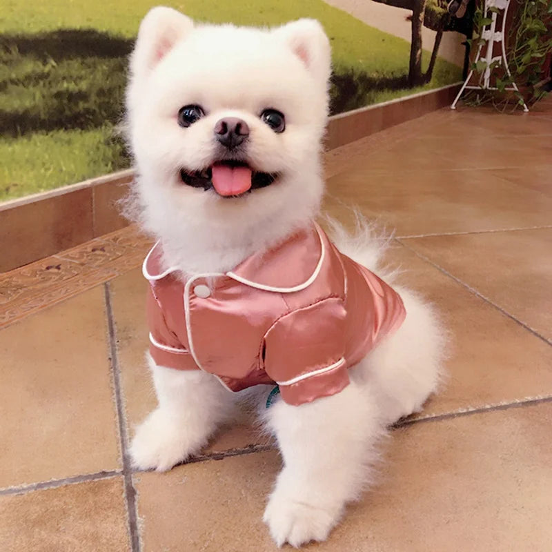 Dog/Cat Soft Silk French Bulldog Pajamas