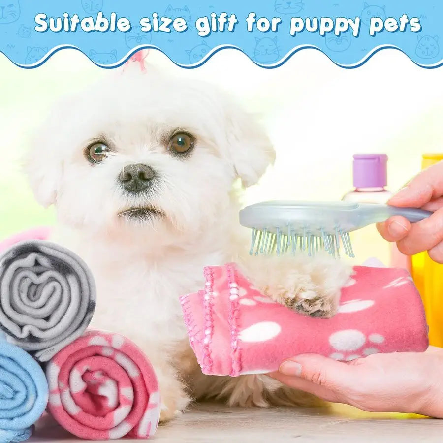 20 Pcs Pet Blankets, Soft Fleece Blankets