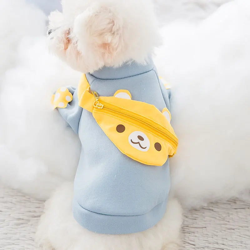 Winter Dog Clothes, Cute Cartoon Warm Hoodie