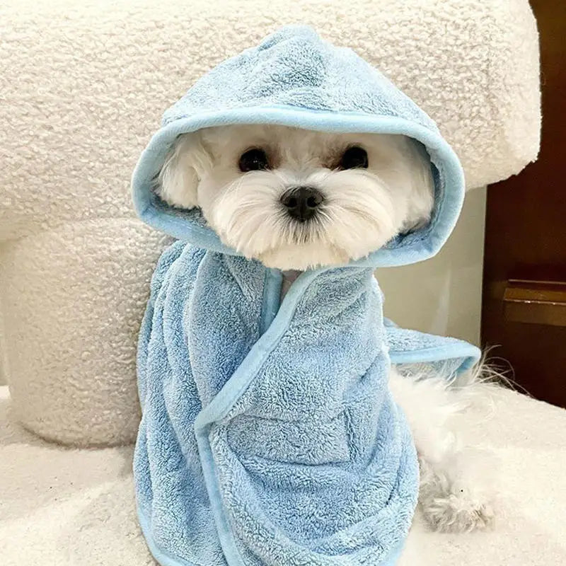 Pet Dog Towels/Bathrobes With Cap
