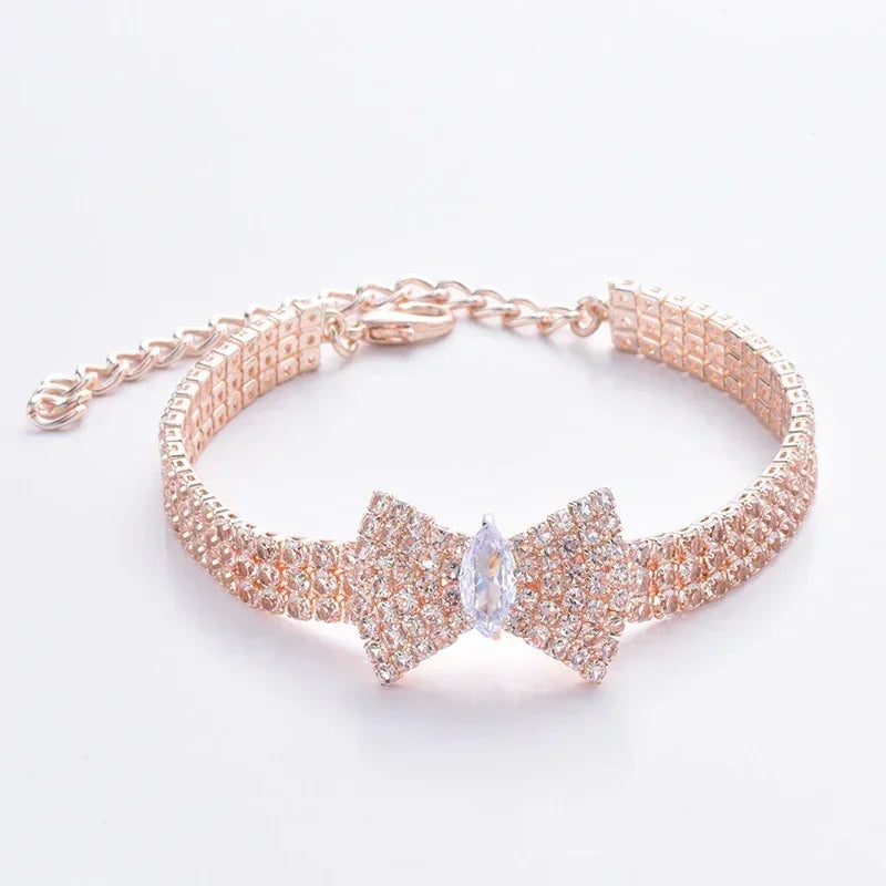 Adjustable Pet Diamond Zircon Collar