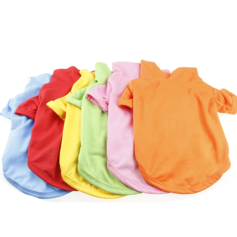 Spring Dog Shirts 6 Candy Colors Vests