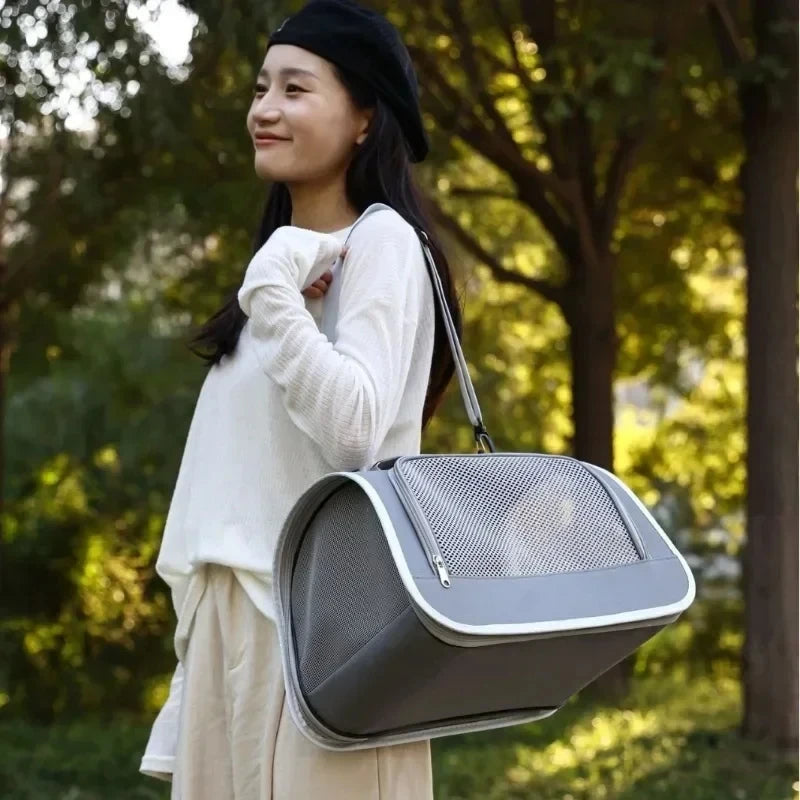 Pet Outing Portable Cat/ Dogs Handbag Summer Breathable Carrier Travel Puppy/ Kitten Single Shoulder Bag Pet Carrying Bag Supplie