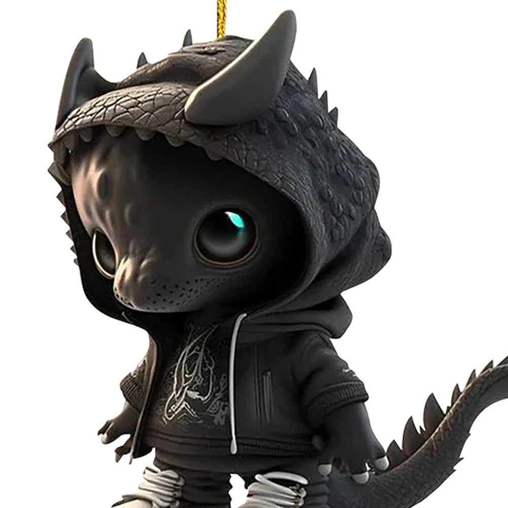 4Pcs Dinosaur Sculpture Hanging Ornament