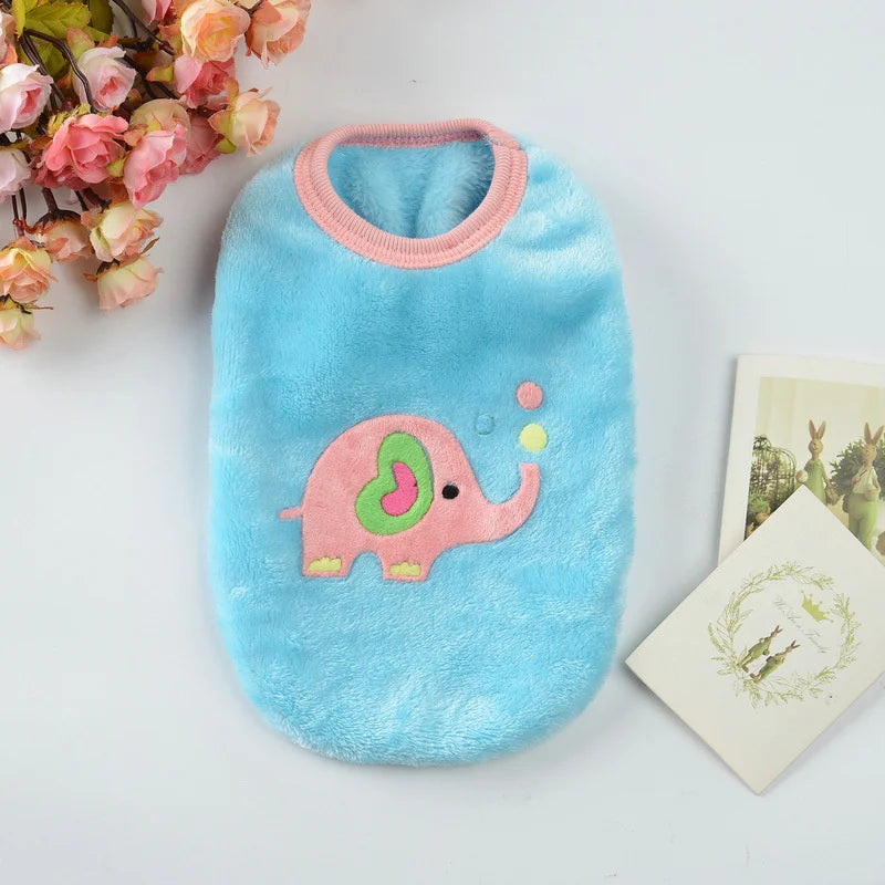Cute Print Tea Cup Winter Dog Sweater