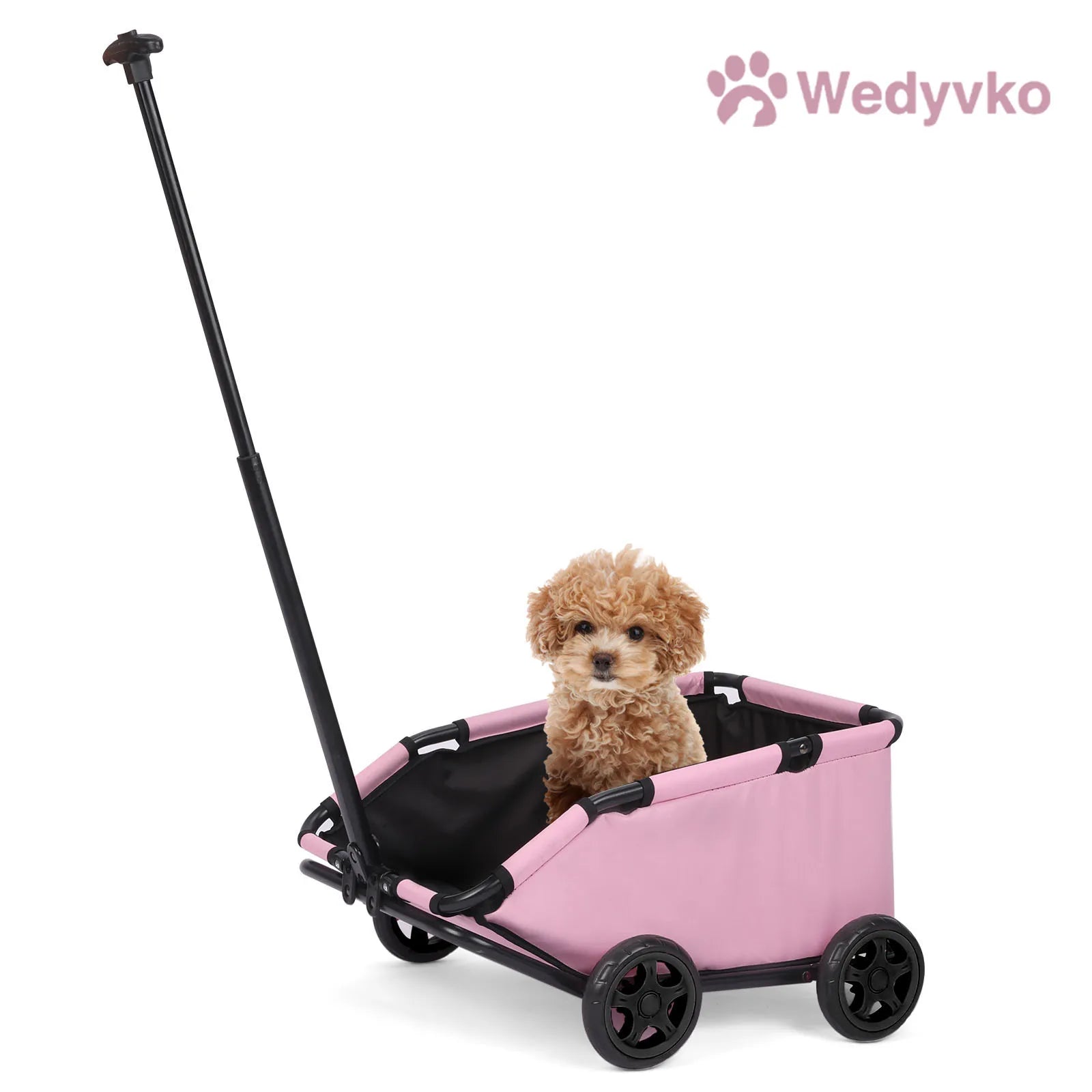 Small Pet Cart 4 Wheels, Lightweight Folding Dog/Cat Stroller