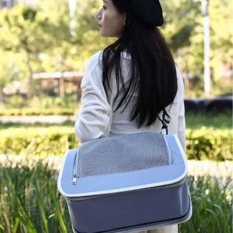 Pet Outing Portable Cat/ Dogs Handbag Summer Breathable Carrier Travel Puppy/ Kitten Single Shoulder Bag Pet Carrying Bag Supplie