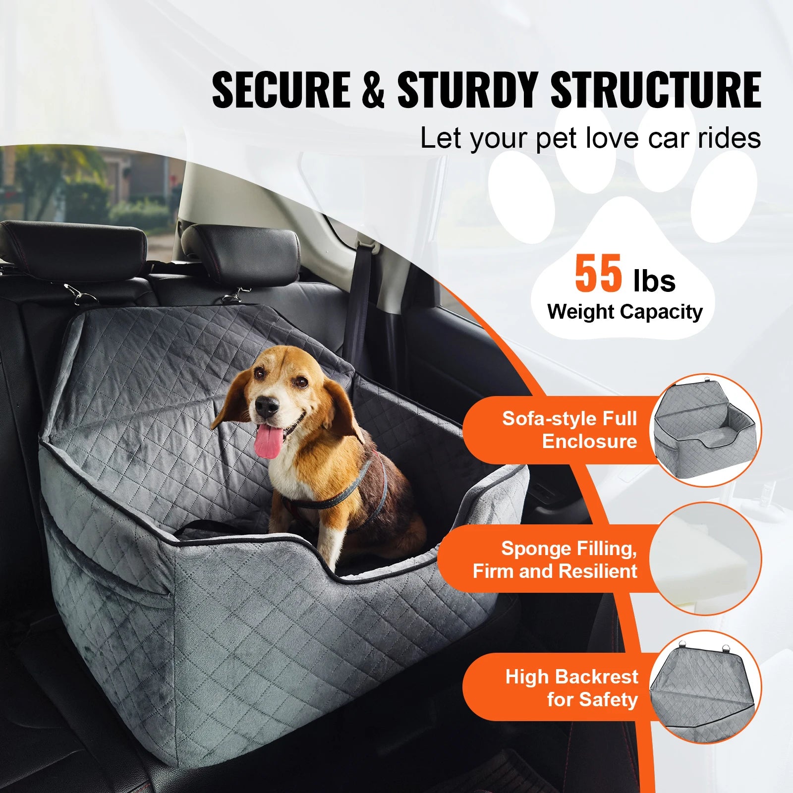 SucceBuy Dog Car Seat, Booster Seat