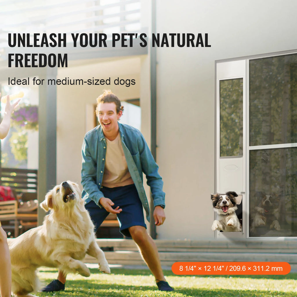 Dog Door Sliding Glass Door, Adjustable Heights