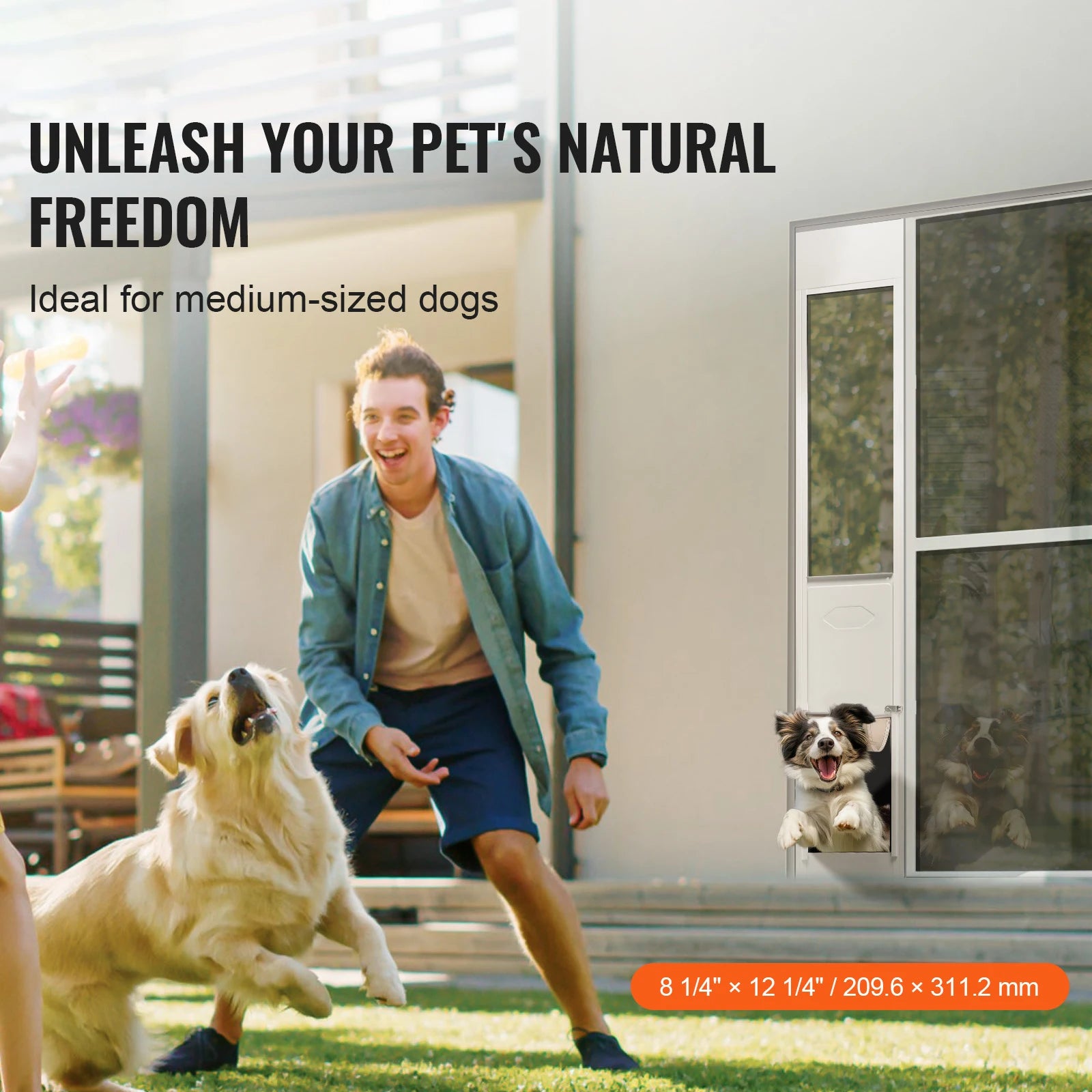 Dog Door Sliding Glass Door, Adjustable Heights