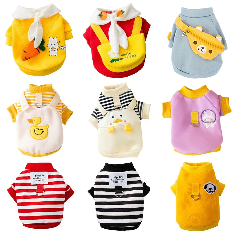 Winter Dog Clothes, Cute Cartoon Warm Hoodie