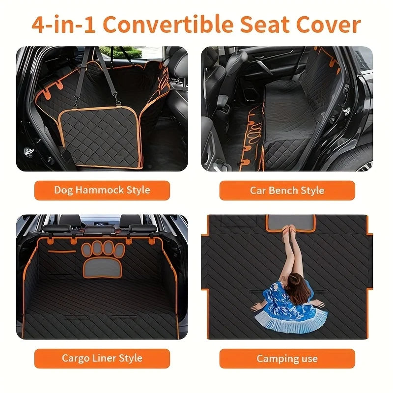 Anti Slip Durable Soft Pet Rear Seat Cover