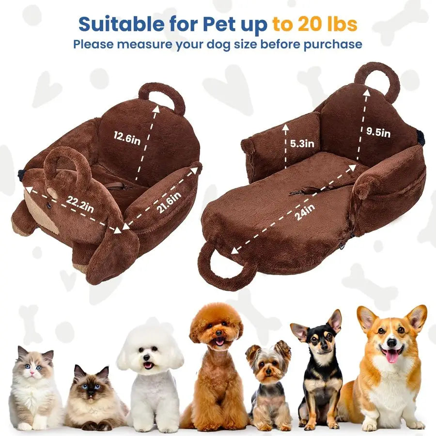 Small Dog/Cat Car Seat, Pet Under 30lbs